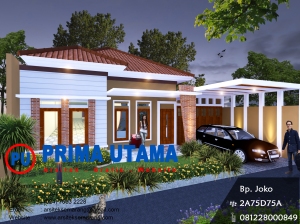 Desain Rumah Joglo Cv Prima Utama Fasad Tampak Depan Minimalis