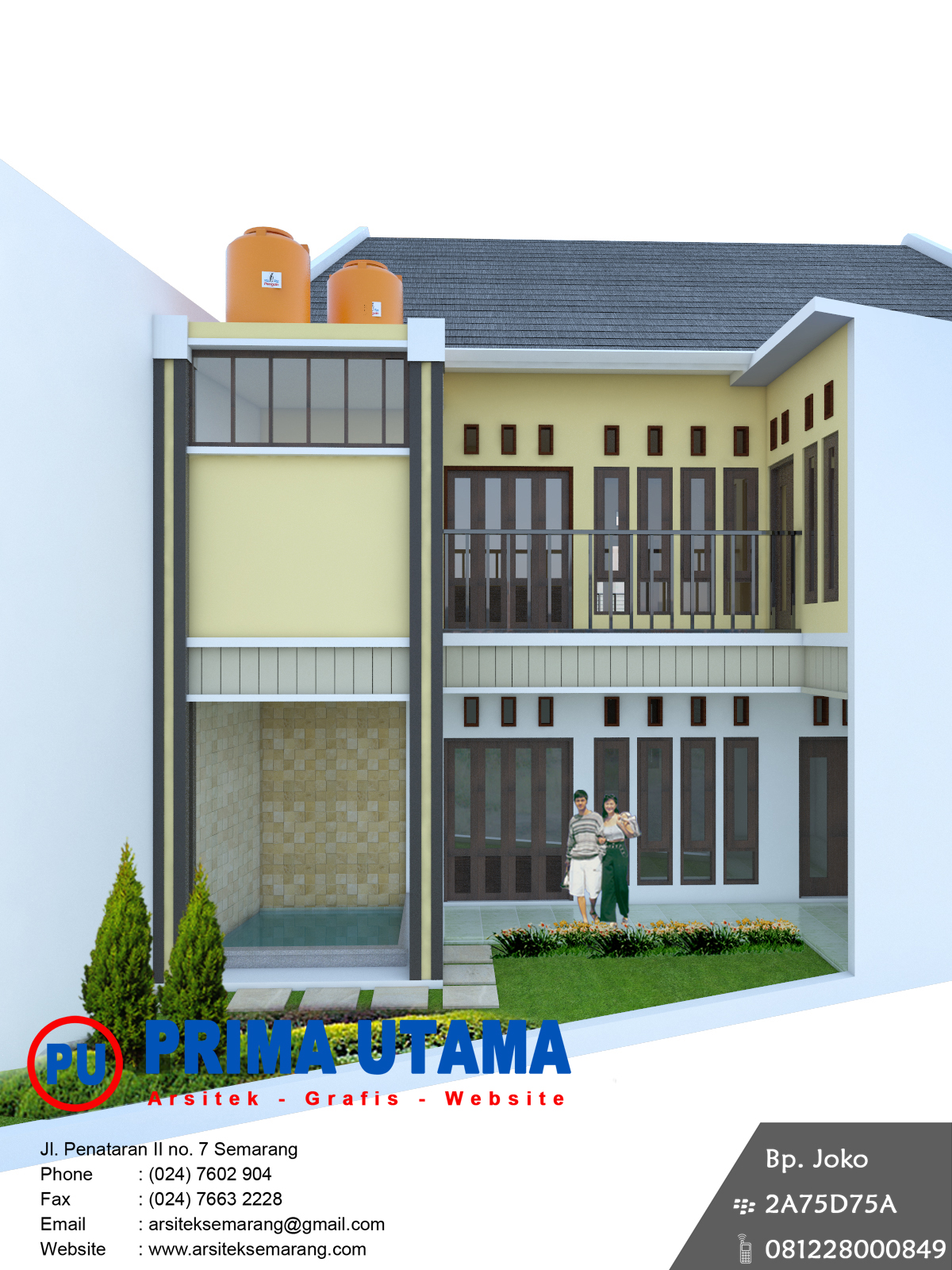 Desain Rumah  2  Lantai  Minimalis  Klasik Bp Aphin di  