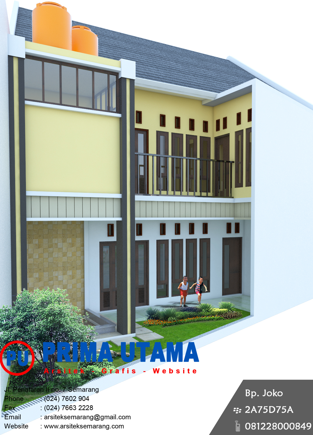 Gambar 3d max desain rumah  CV. PRIMA UTAMA