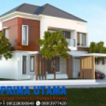 Desain Arsitektur 3D Rumah Minimalis 2 Lantai Bapak Dwi Haryono di Semarang