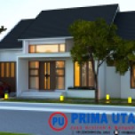 Desain Arsitektur Fasad Tampak Depan Rumah Simple Minimalis Bp. Irfan di Krapyak Semarang