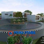 Perpaduan Kolam Renang dengan Konsep Arsitektur Villa Resort Oase van Java di Ambarawa Kabupaten Semarang